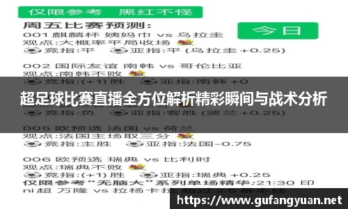 超足球比赛直播全方位解析精彩瞬间与战术分析