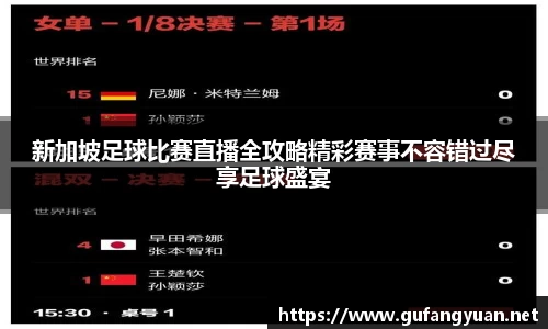 新加坡足球比赛直播全攻略精彩赛事不容错过尽享足球盛宴