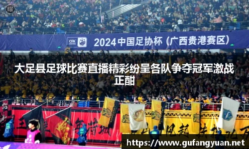 大足县足球比赛直播精彩纷呈各队争夺冠军激战正酣
