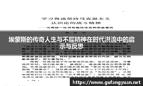 埃蒙斯的传奇人生与不屈精神在时代洪流中的启示与反思