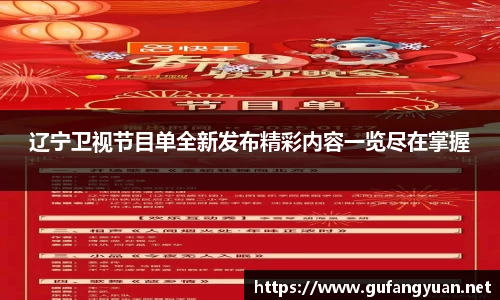 辽宁卫视节目单全新发布精彩内容一览尽在掌握